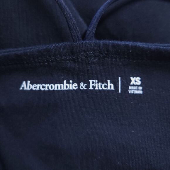 Abercrombie Black Bodysuit XS, Thong Style Sleeveless Neutral Strappy Back - Picture 3 of 6